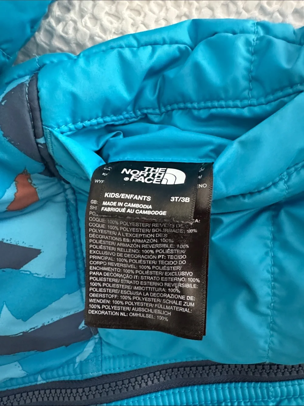 The North Face Reversible  Geo-Print Hooded Khombu Jacket 3T